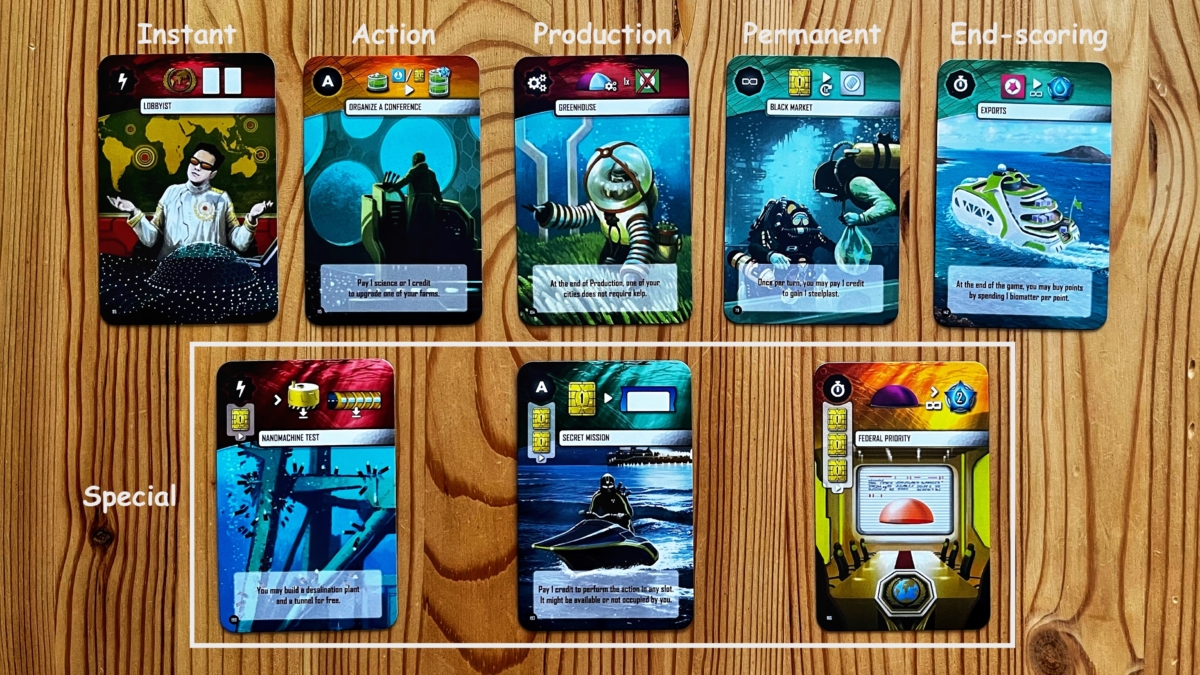 Underwater Cities Card Types